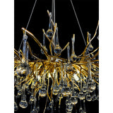 Crystal Tree Branch Modern Gold Round Chandelier
