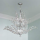 Crystal World 20 Light Chandelier Imperial Silver - Exact Size