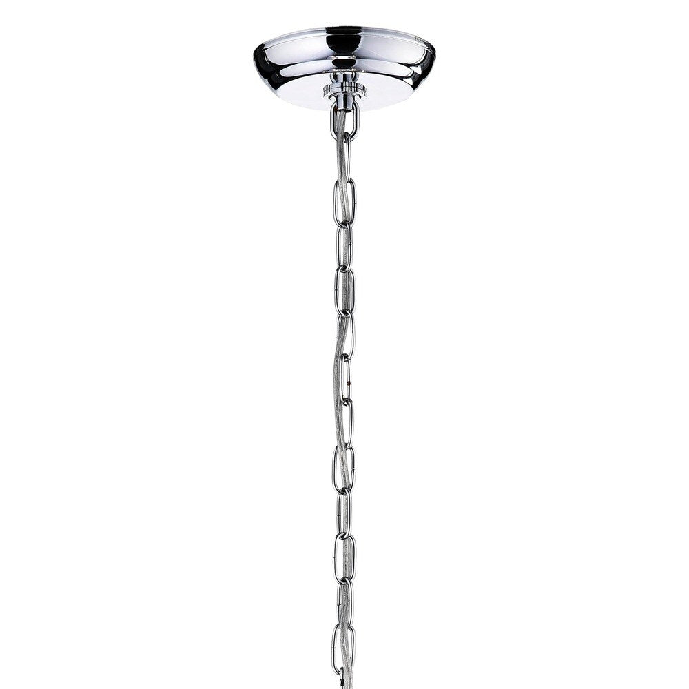 Crystal-and-Iron Five-Light Chandelier