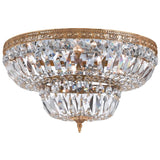 Crystorama 6 Light Clear Hand Cut Brass Ceiling Mount - 24'' W x 14'' H