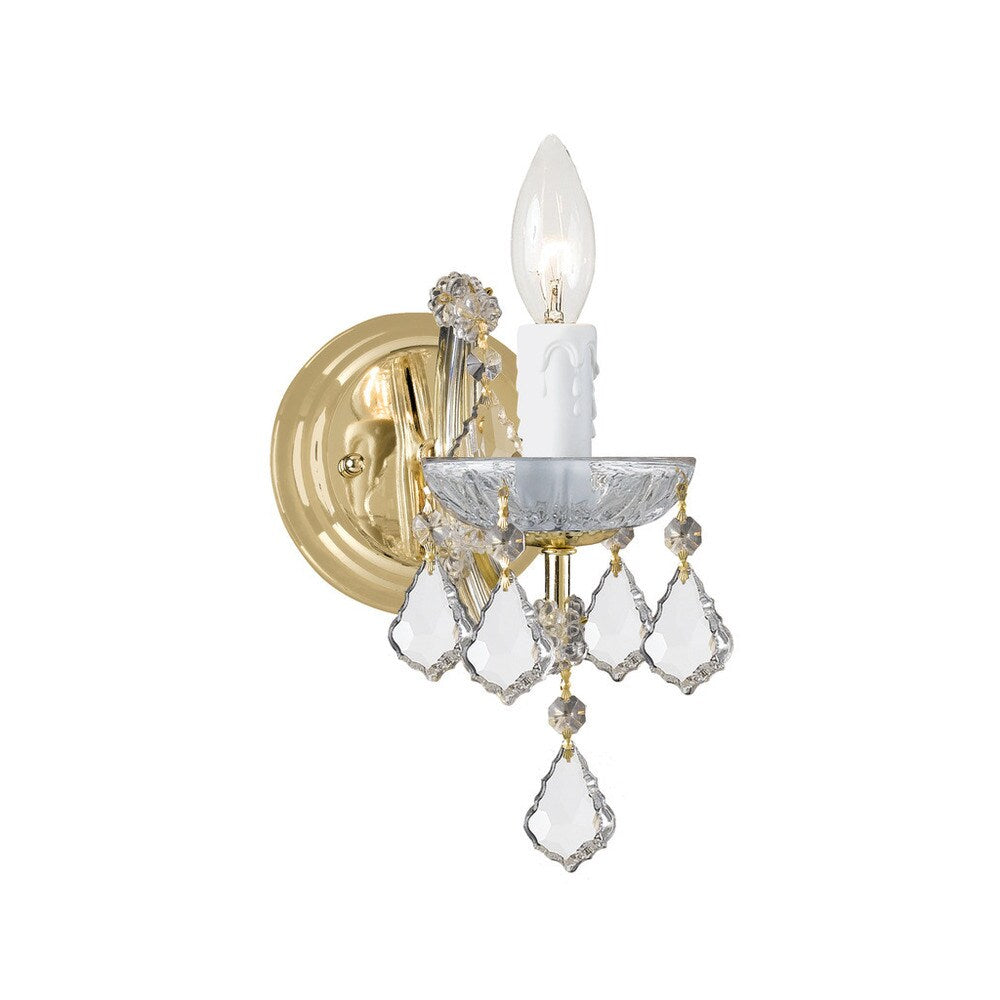 Maria Theresa 1-light Gold/ Swarovski Spectra Crystal Wall Sconce