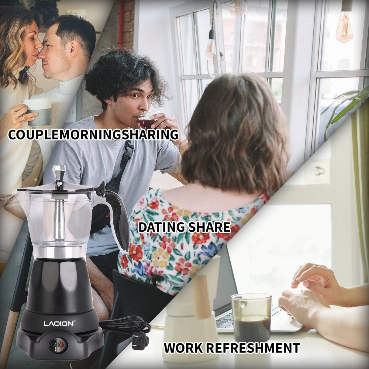 Cuban Coffee Maker, 6 Cup Electric Espresso Coffee Maker, 300ml Portable Cafeteras Electricas Modernas, Electric Moka Pot