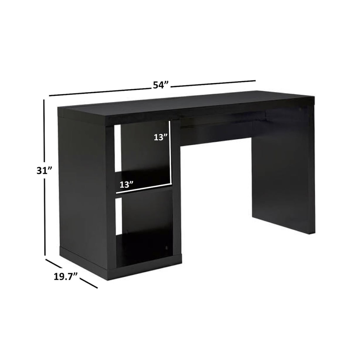 Cube Storage Office Desk, White