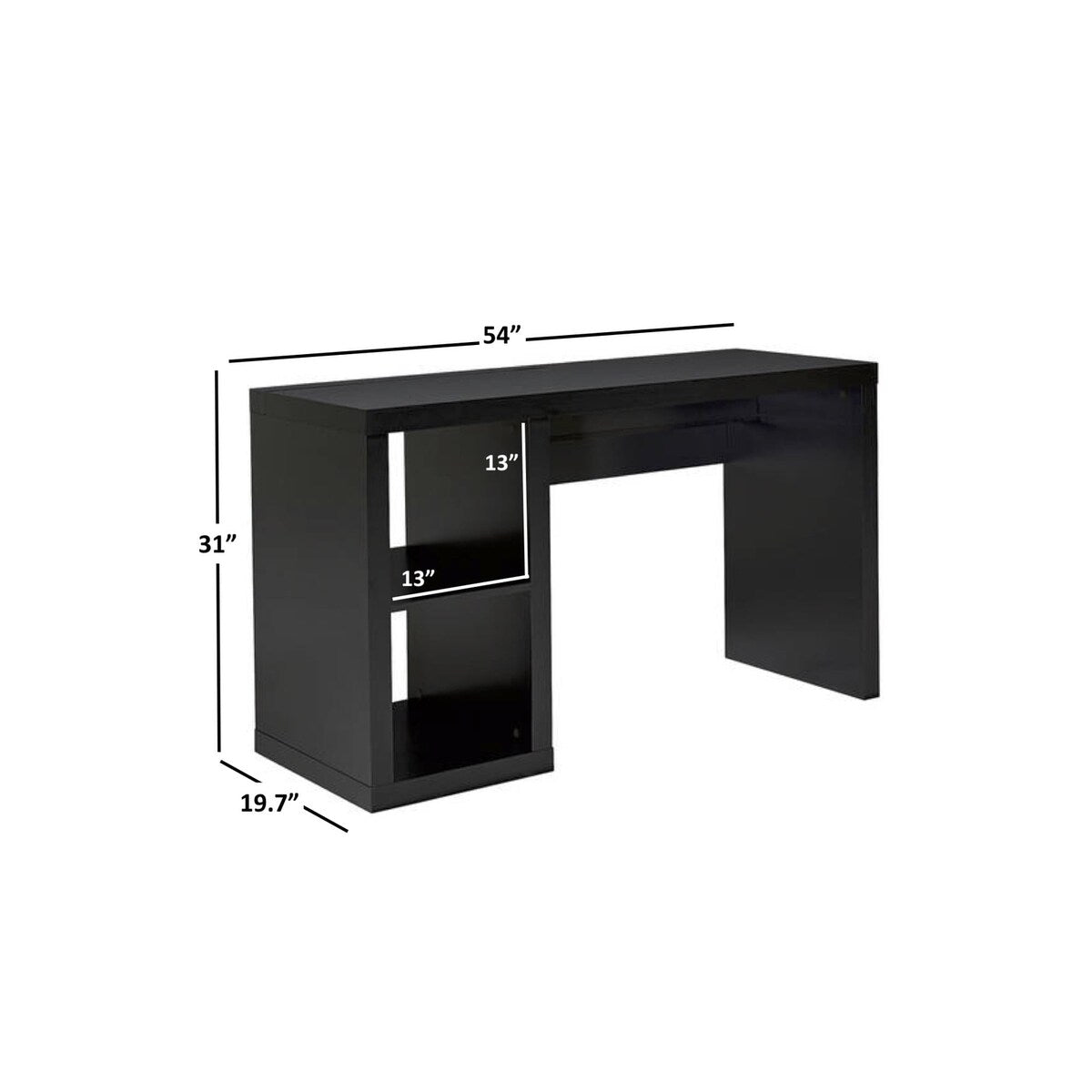 Cube Storage Office Desk, White