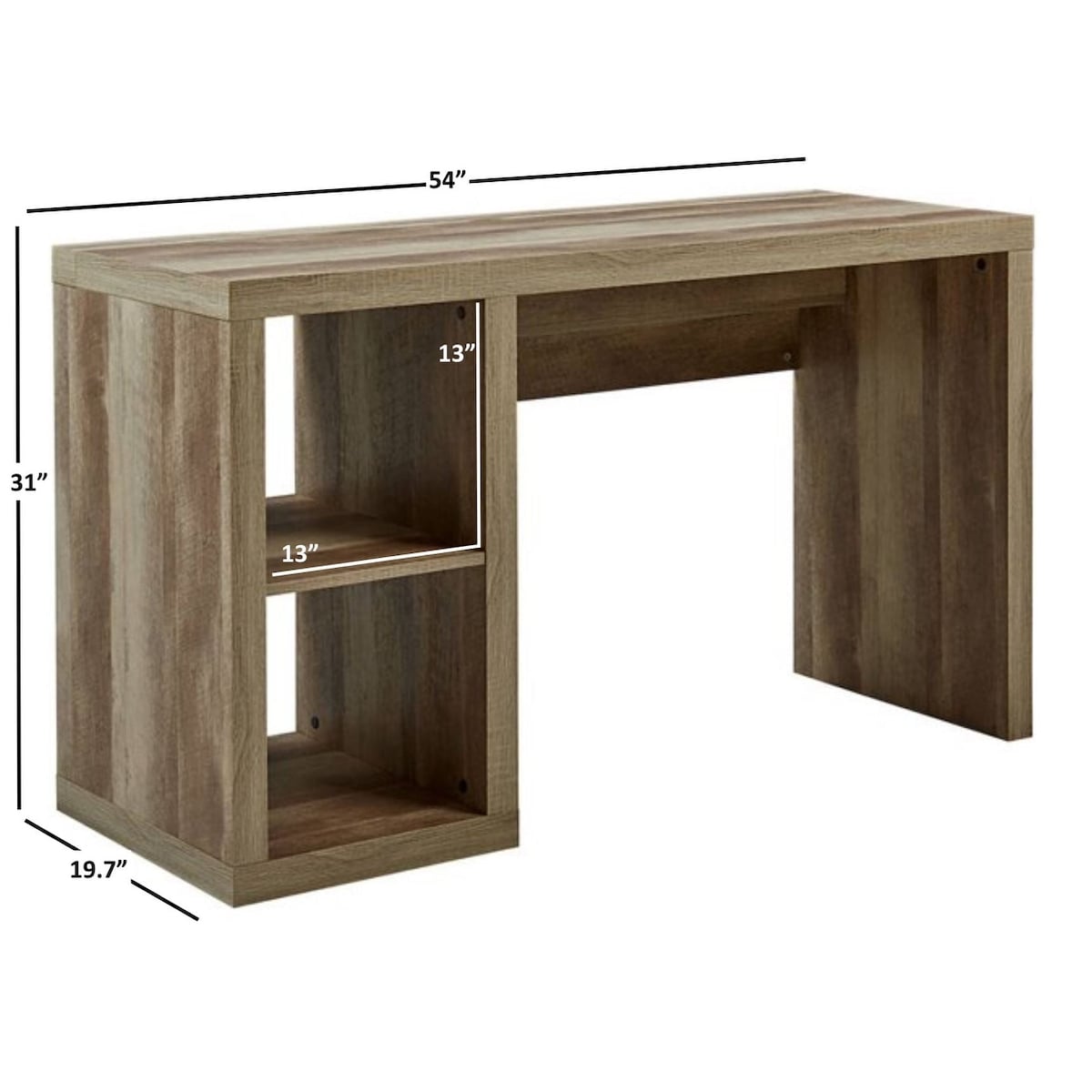 Cube Storage Office Desk, White