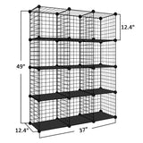 Grid Cubes Organizer Wire Storage Cube Shelves Bookcase Shelf Units