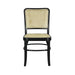 Cukor Mid-Century Vintage Wood Rattan Dining Chair, Natural (Set of 2) by JONATHAN Y