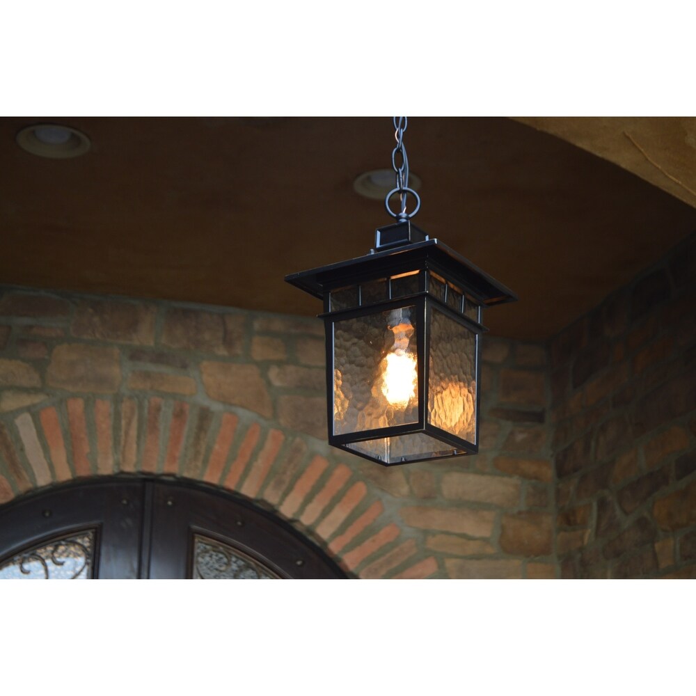Cullen 1 Light Hanging Exterior Lighting in Imperial Black Finish