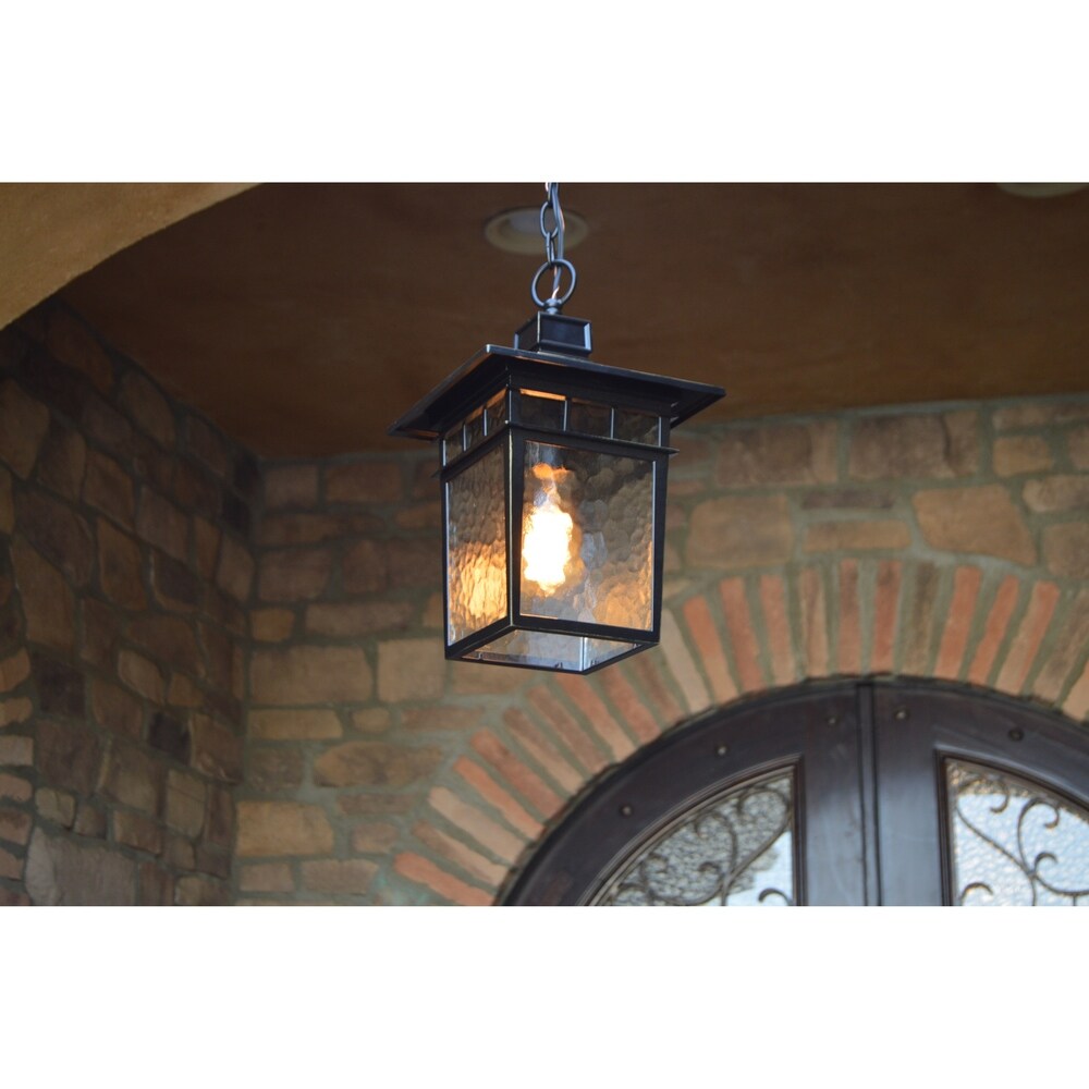 Cullen 1 Light Hanging Exterior Lighting in Imperial Black Finish