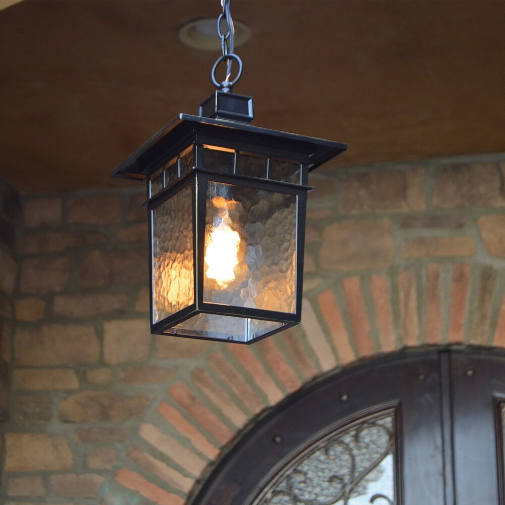 Cullen 1 Light Hanging Exterior Lighting in Imperial Black Finish