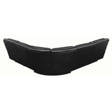 Cullen Bonded Leather Power Motion Sectional, Black - 134" x 122" x 40.50"