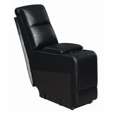 Cullen Bonded Leather Power Motion Sectional, Black - 134" x 122" x 40.50"
