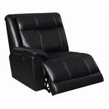 Cullen Bonded Leather Power Motion Sectional, Black - 134" x 122" x 40.50"