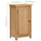 Cupboard 17.7"x12.6"x33.5" Solid Oak Wood