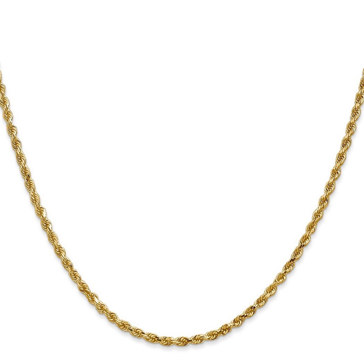 Curata 10k Yellow Gold Solid Polished Lobster Claw Closure Valu plus 2.50mm Sparkle Cut Chain Bracelet