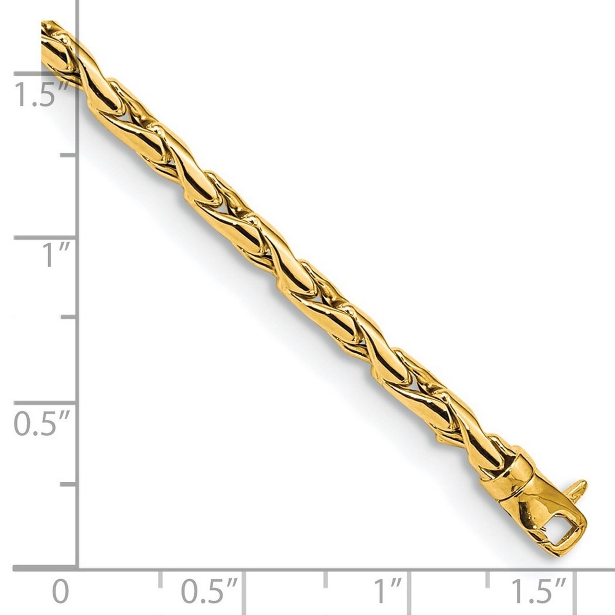 Curata 14k Yellow Gold 3.25mm Polished Fancy Link Bracelet 7.5 Inch