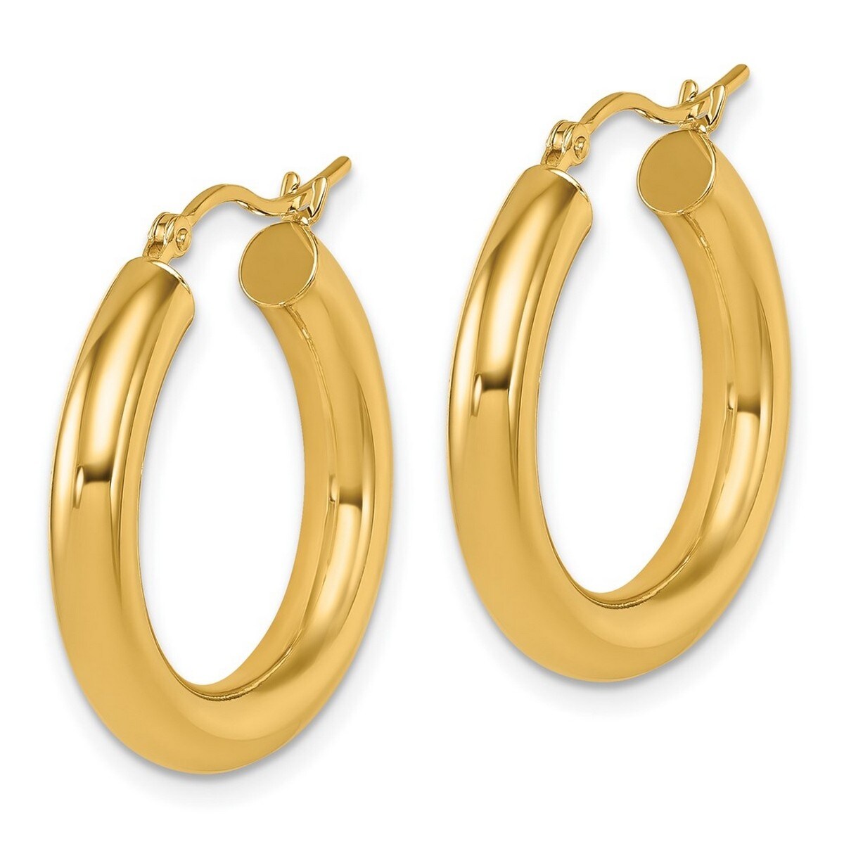 Curata 14k Yellow Gold Polished Lightweight 26x4mm Hoop Earrings