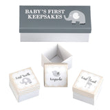 Curata Lillian Rose Babys First Keepsakes Tooth Curl and Keepsake Box Set