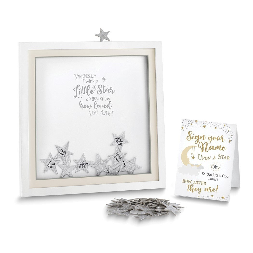 Curata Lillian Rose Twinkle Twinkle Little Star. Shadow Box Frame with 48 Signing Stars