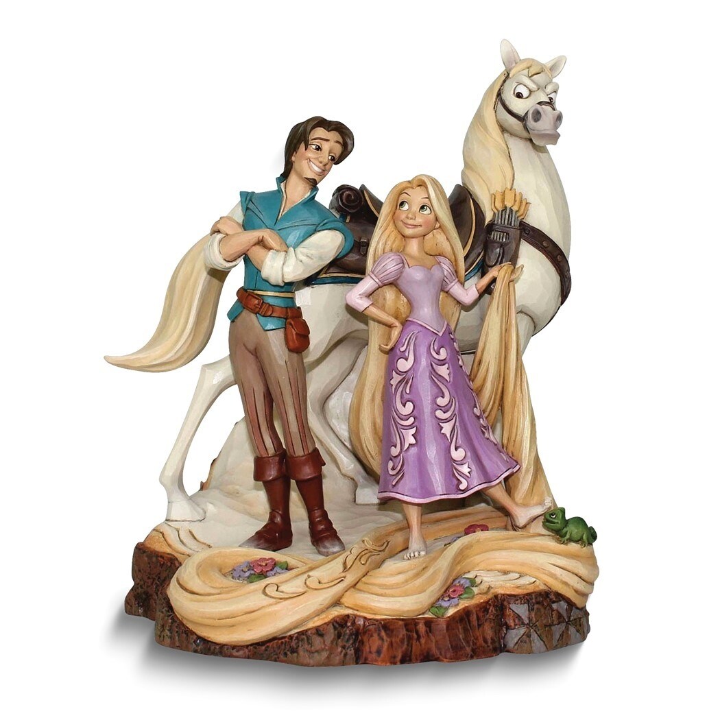 Curata Live Your Dreams Tangled Rapunzel/Flynn Rider/Maximus Figurine