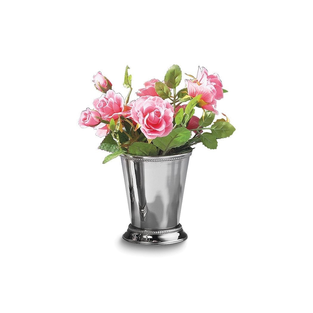 Curata Nickel-Plated Stainless Steel Beaded Medium Mint Julep Cup