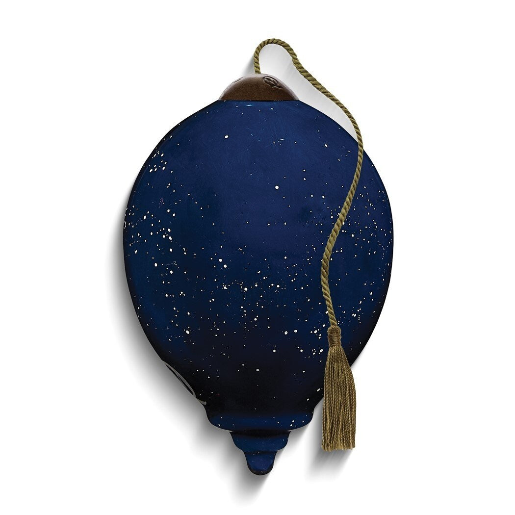 Curata The Magic of Christmas By Keith Stapleton Hand-Painted Glass Ornament