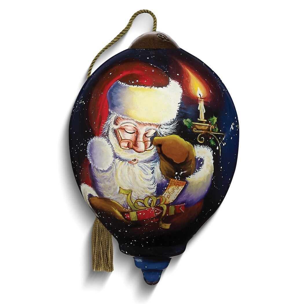Curata The Magic of Christmas By Keith Stapleton Hand-Painted Glass Ornament