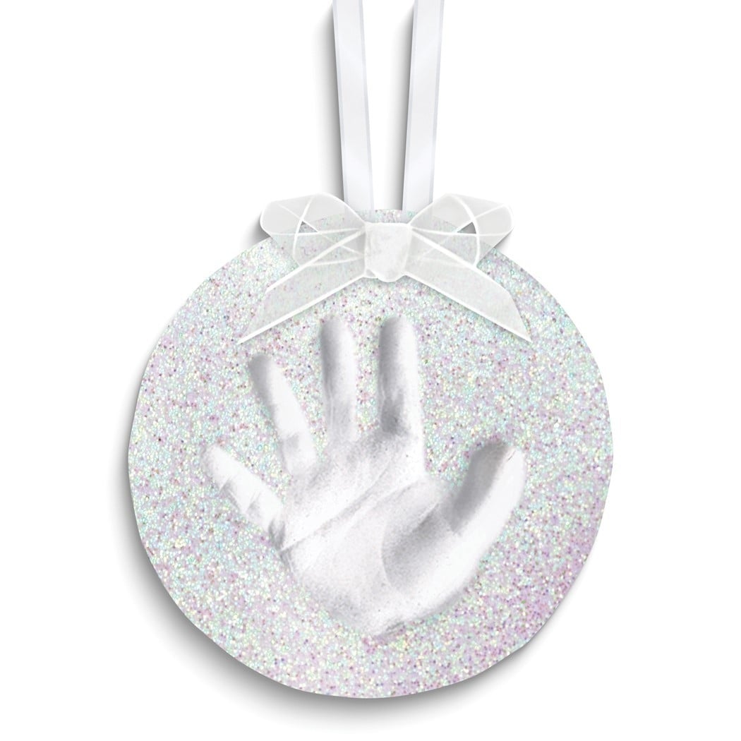 Curata White Babyprints Glitter Ornament with Clay Tools and Instructions