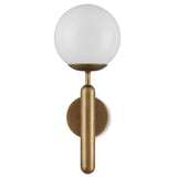 Currey & Company Barbican 1-Light Brass Wall Sconce - 17"h x 6.5"w x 7.5"d
