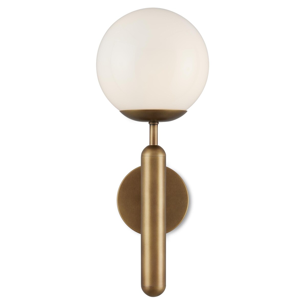 Currey & Company Barbican 1-Light Brass Wall Sconce - 17"h x 6.5"w x 7.5"d