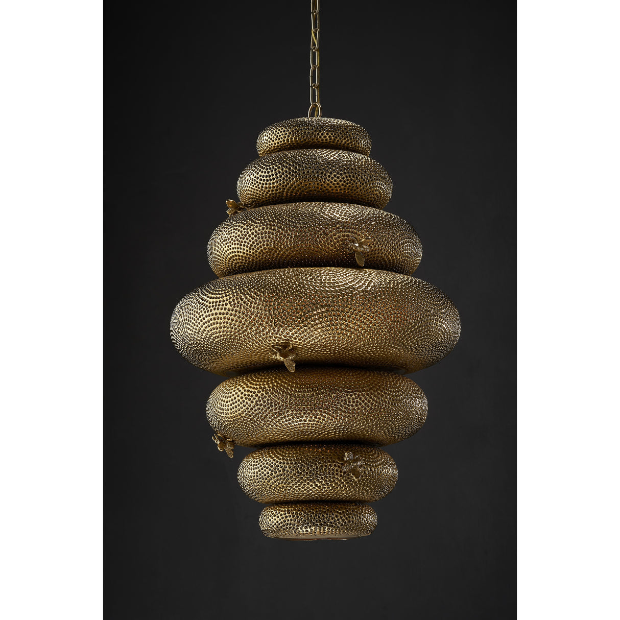Currey & Company Bee My Honey Gold Chandelier - 31"h x 20.5"dia
