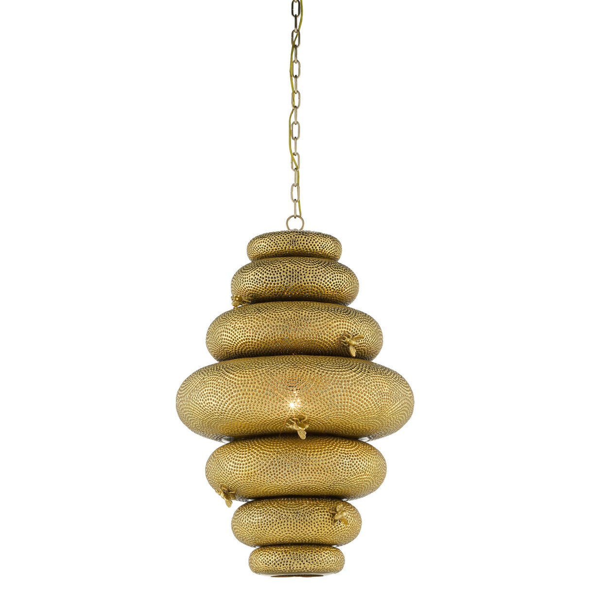 Currey & Company Bee My Honey Gold Chandelier - 31"h x 20.5"dia