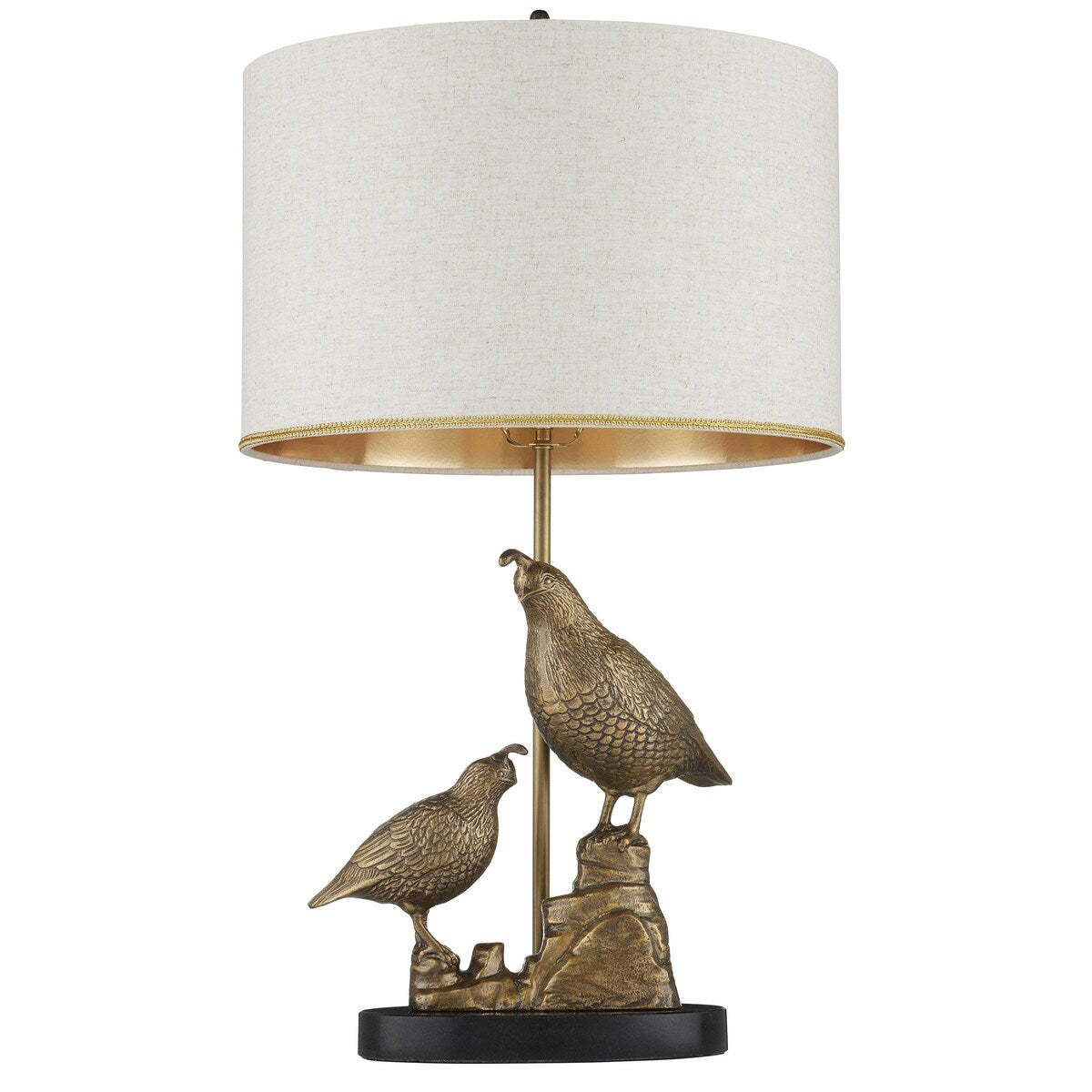 Currey & Company Codorniz Brass Table Lamp - 30"h x 17"dia