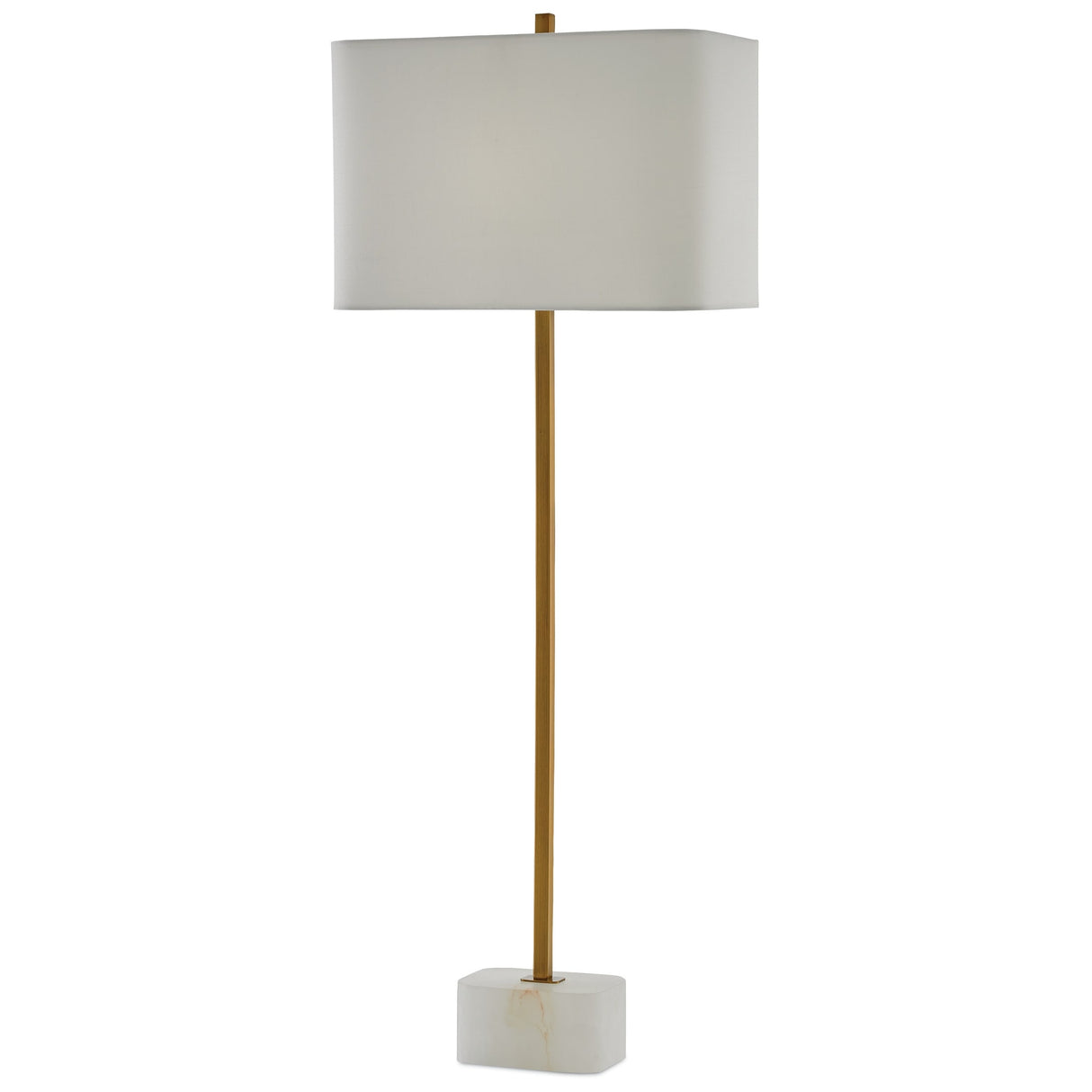 Currey & Company Felix Brass Table Lamp - 39.75"h x 15"w x 8"d