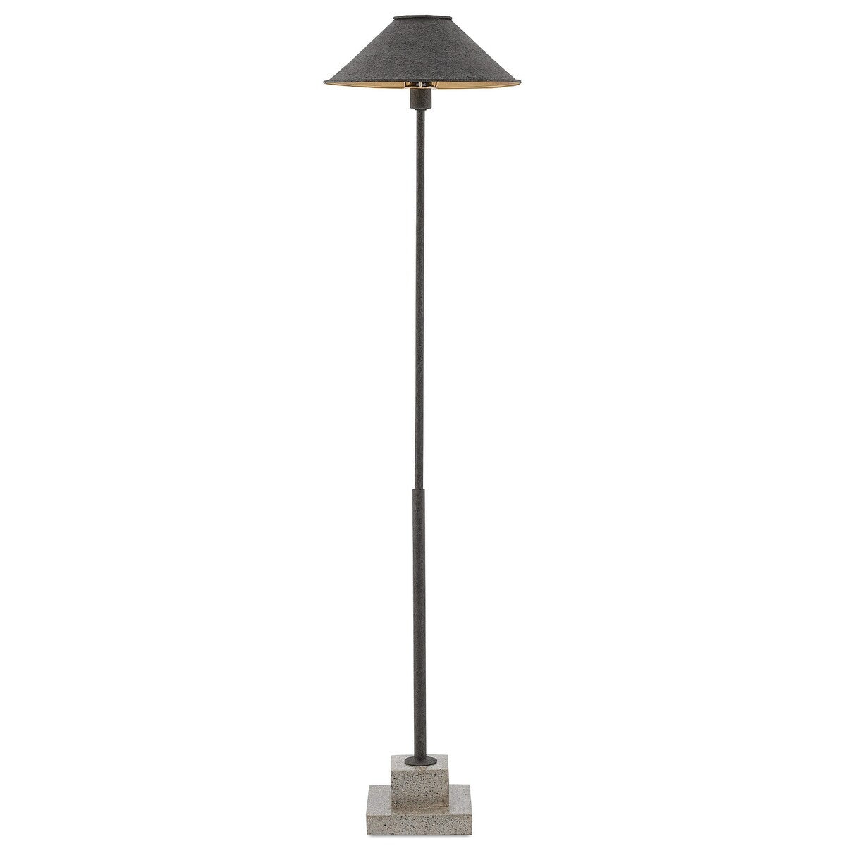 Currey & Company Fudo Black Floor Lamp - 49.75"h x 12"dia.