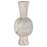 Currey & Company Gray Marbleized Tall Vase