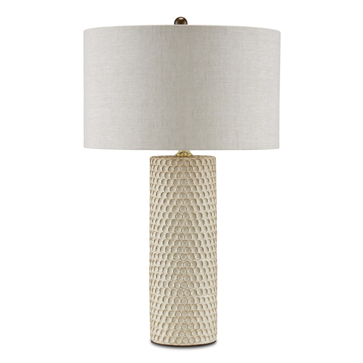 Currey & Company Polka Dot Ivory Table Lamp - 28.25"h x 17"dia