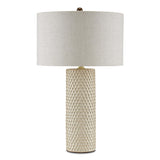 Currey & Company Polka Dot Ivory Table Lamp - 28.25"h x 17"dia