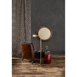 Currey & Company Ruxley Brass Floor Lamp - 44.25"h x 20.75"w x 9"d