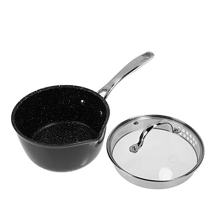Curtis Stone Dura-Pan Nonstick 1.5-Quart Saucepan with Strainer Lid Model 652-323