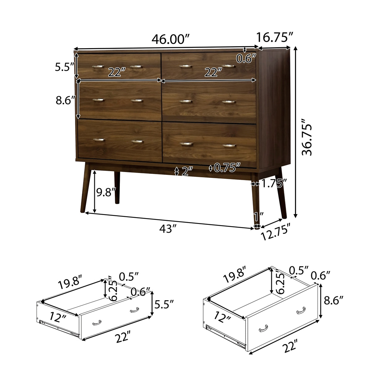 Curtisian 3 Piece Double Dresser and Nightstand Bedroom Set by Christopher Knight Home