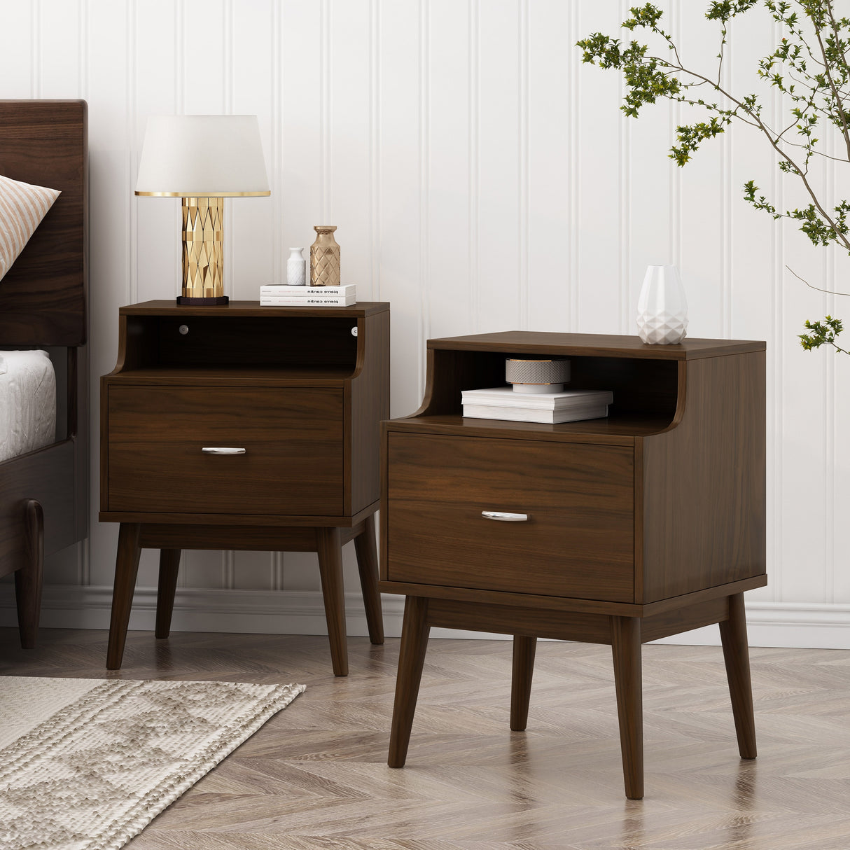 Curtisian Nightstands with Hutch by Christopher Knight Home