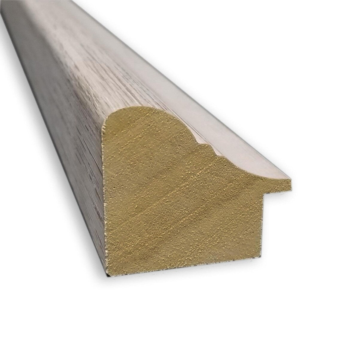 Curve Greywash Wood Framed Natural Corkboard Bulletin Board
