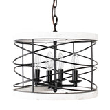 CurveCurio Modern Farmhouse Wood Lighting Drum Glam Wood Chandelier