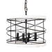 CurveCurio Modern Farmhouse Wood Lighting Drum Glam Wood Chandelier