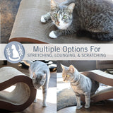Curved Cat Scratcher Cat Cardboard Furniture Protector Infinity Shape