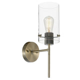 Porch & Den Winema Antique Brass Finish/ Clear Glass Shade 1-light Wall Sconce