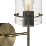 Porch & Den Winema Antique Brass Finish/ Clear Glass Shade 1-light Wall Sconce