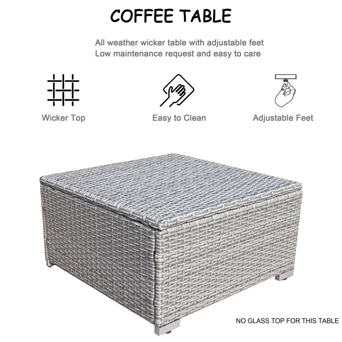 3-piece Outdoor Sectional Furniture All-weather Wicker Patio Conversation sets, Beige