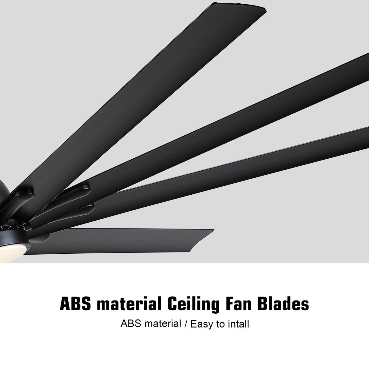 Cusp Barn 84'' Super Large Black Reversible 6 Speed Ceiling Fan with Light and Remote Control in Any Indoor or Outdoor Area